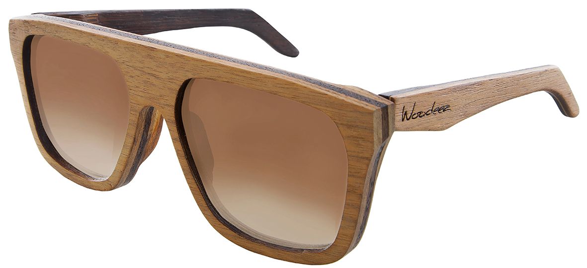 Мужские солцезащитные очки Woodeez Aviator (светло-коричневый) - главное фото