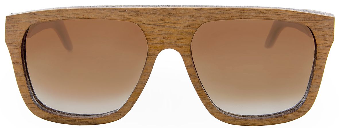Мужские солцезащитные очки Woodeez Aviator (светло-коричневый) - фото спереди