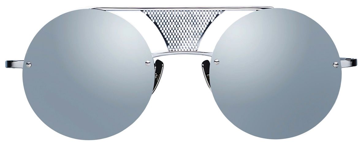 1 - Круглые солнцезащитные очки 40 Million Ceres SIL 610 с двойной перегородкой - фото спереди