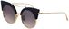 2 - Солнцезащитные очки 40 Million Papillon GLD/BLK 180 (женские) с оригинальной формой оправы - фото сверху сбоку