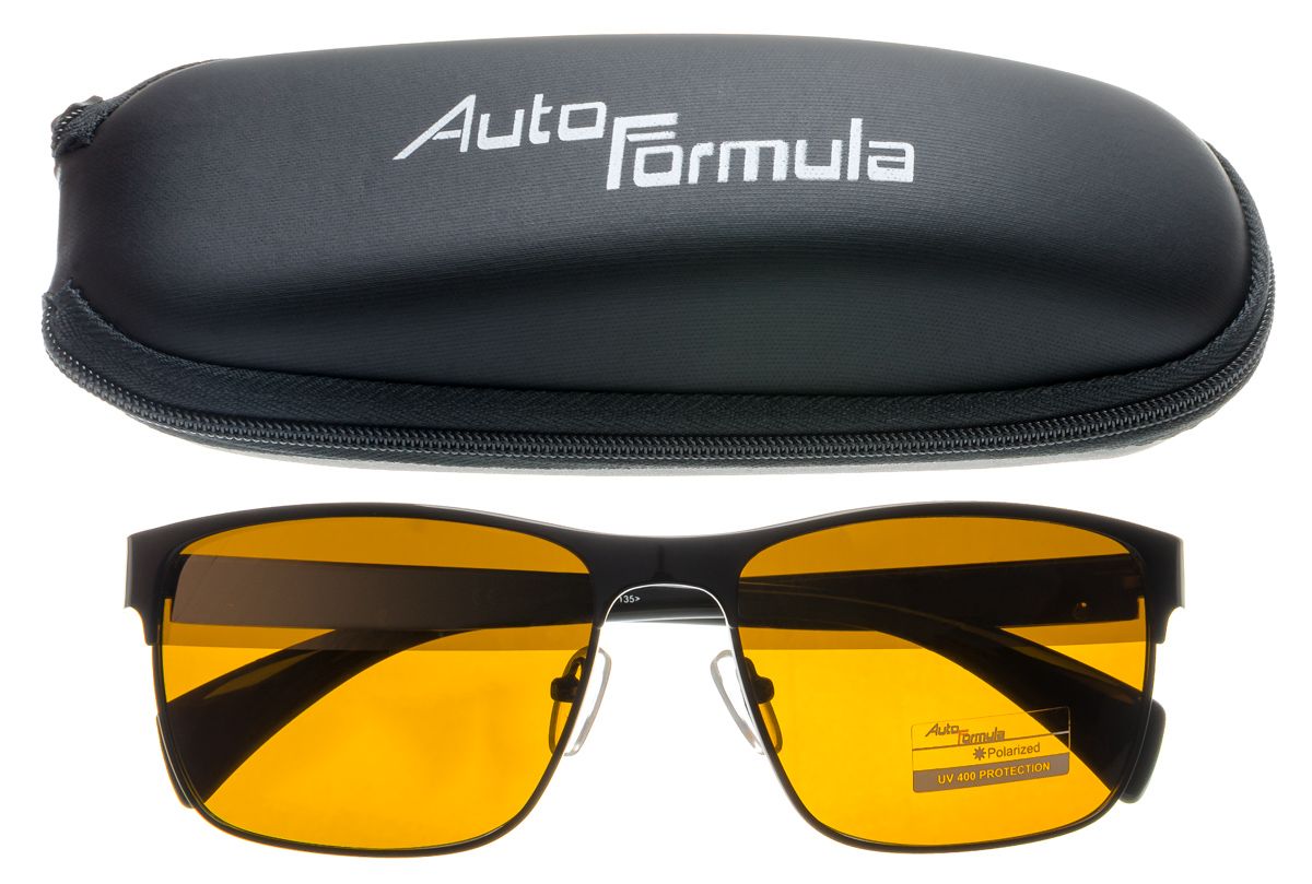 Очки антифары мужские Auto Formula 3705-Af c.5 - фото очков с футляром