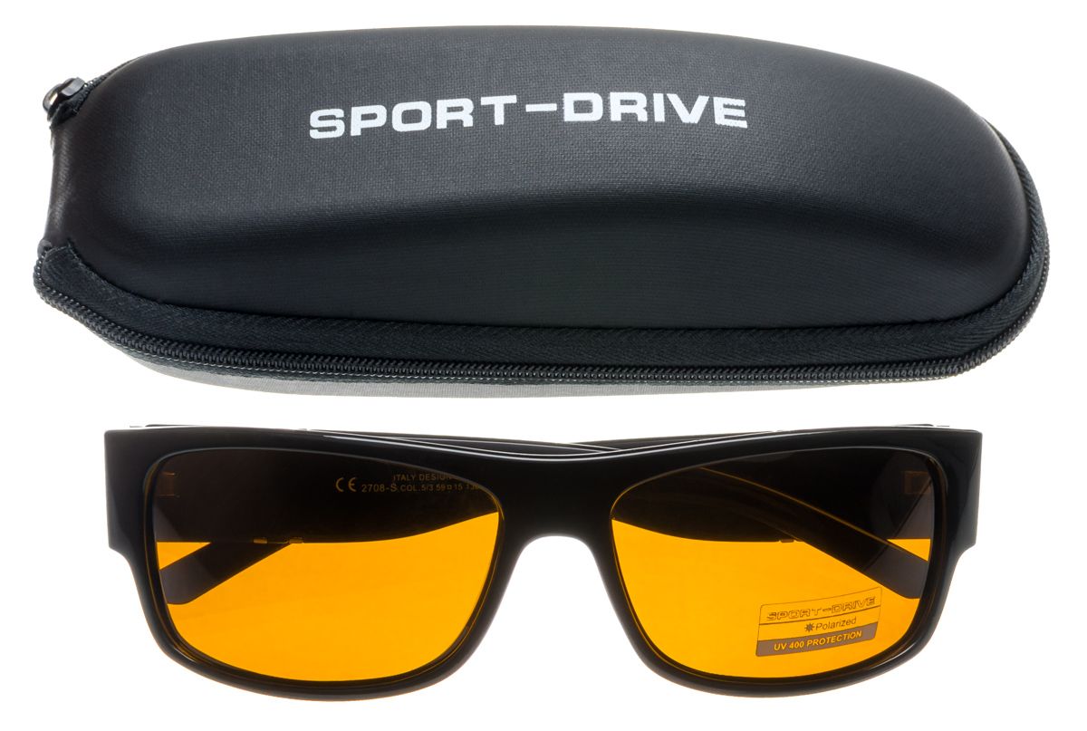Унисекс очки антифары Sport-drive 2708-S c.5/3 - фото очков с футляром